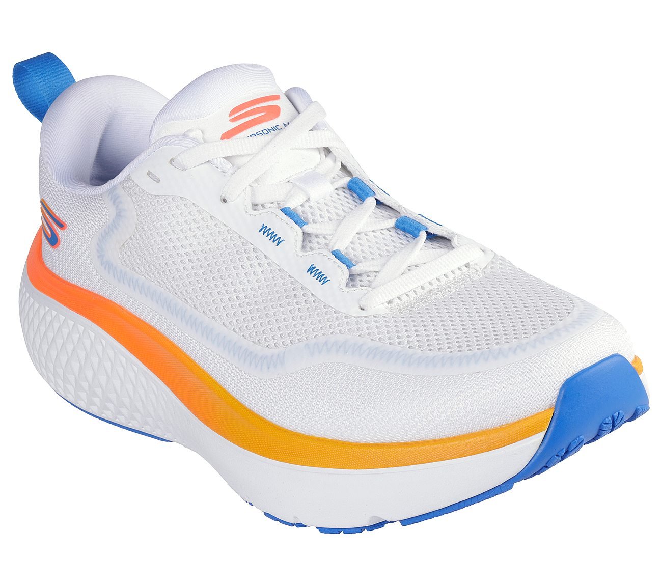 GO RUN SUPERSONIC MAX, WHITE/MULTI Footwear Right View