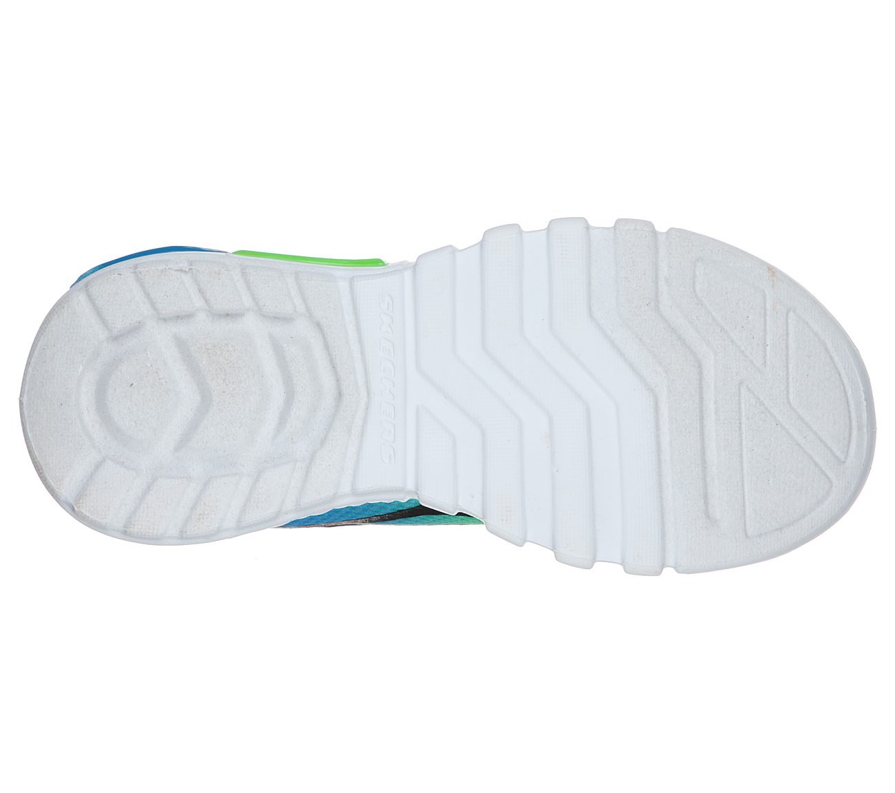FLEX-GLOW - DEZLOM, BLACK/BLUE/LIME Footwear Bottom View