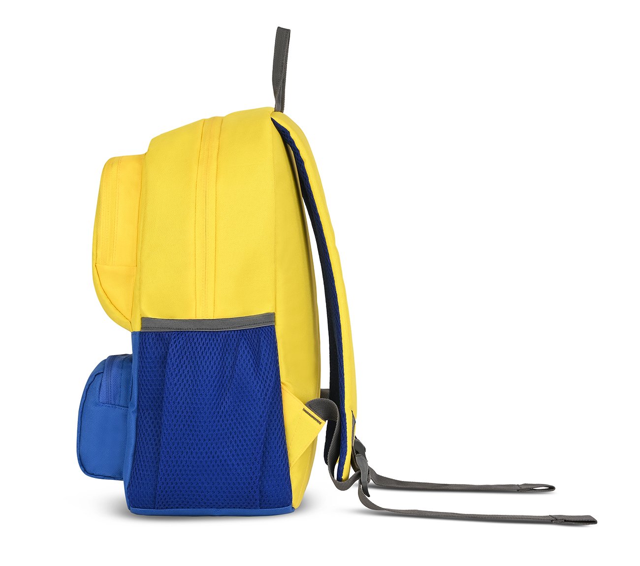 MINI BACKPACK WITH SINGLE COMPARTMENT, BLUE/YELLOW