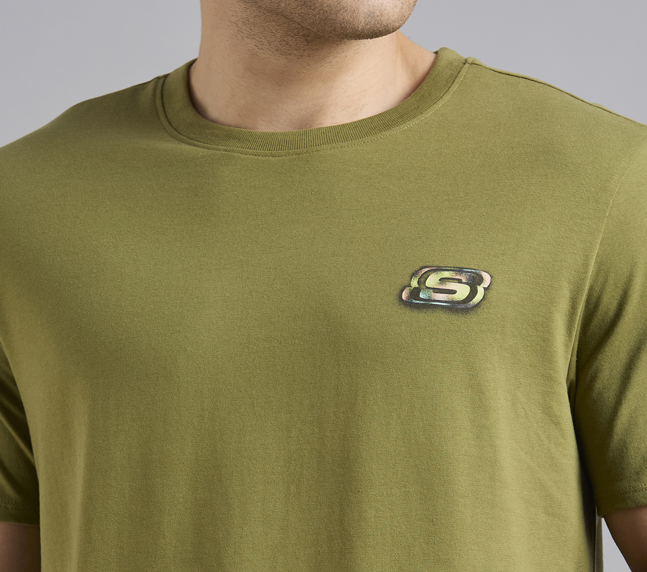 ANIME SPRAY APPLIQUE TEE, BROWN/SAGE