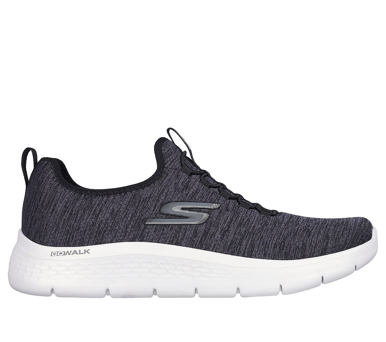 Skechers Black/White Go-Walk-Flex Men's Walking Shoes - Style ID ...