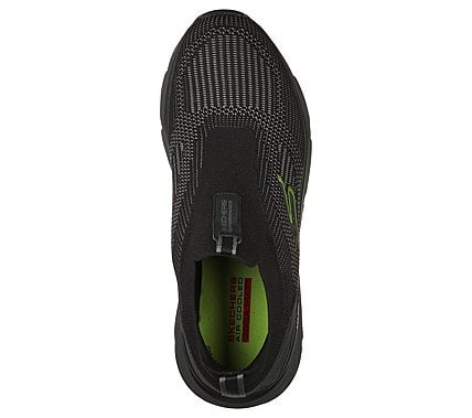 MAX CUSHIONING ELITE-AMPLIFIE, BLACK/LIME Footwear Top View