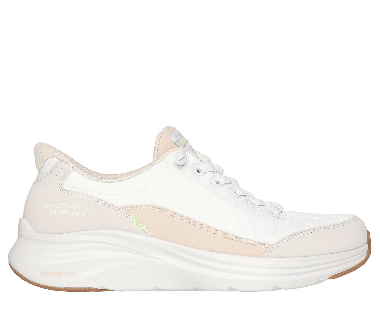CONTOUR FOAM, WHITE/NATURAL Footwear Lateral View