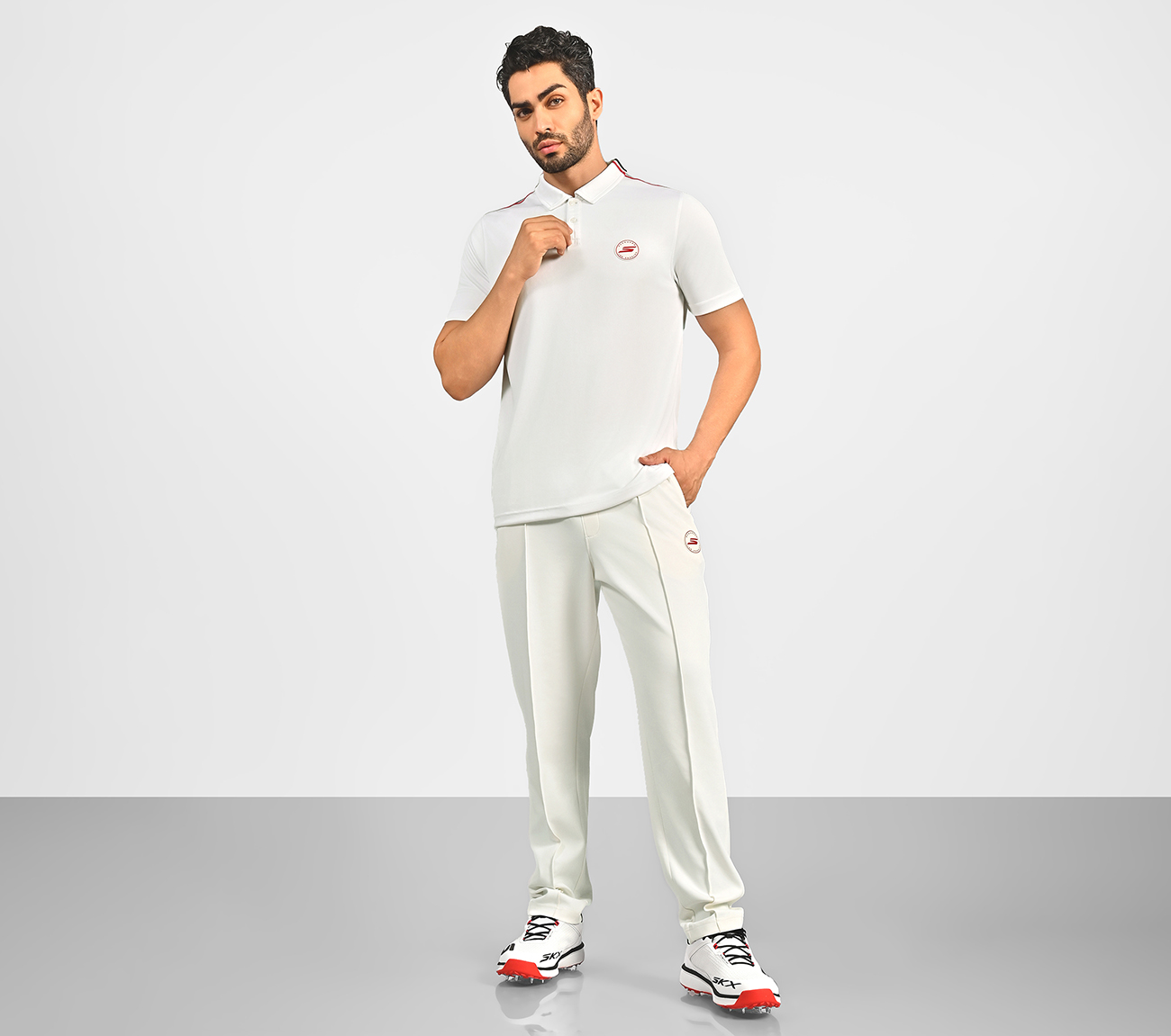 CRICKET PINTUCK JOGGER, WHITE Apparel Right View