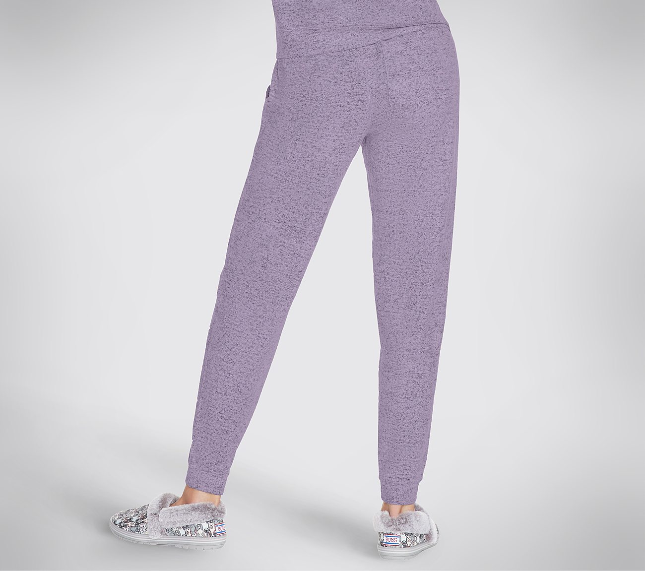 GOLD HEART COZY PANT, GREY/PURPLE Apparels Top View