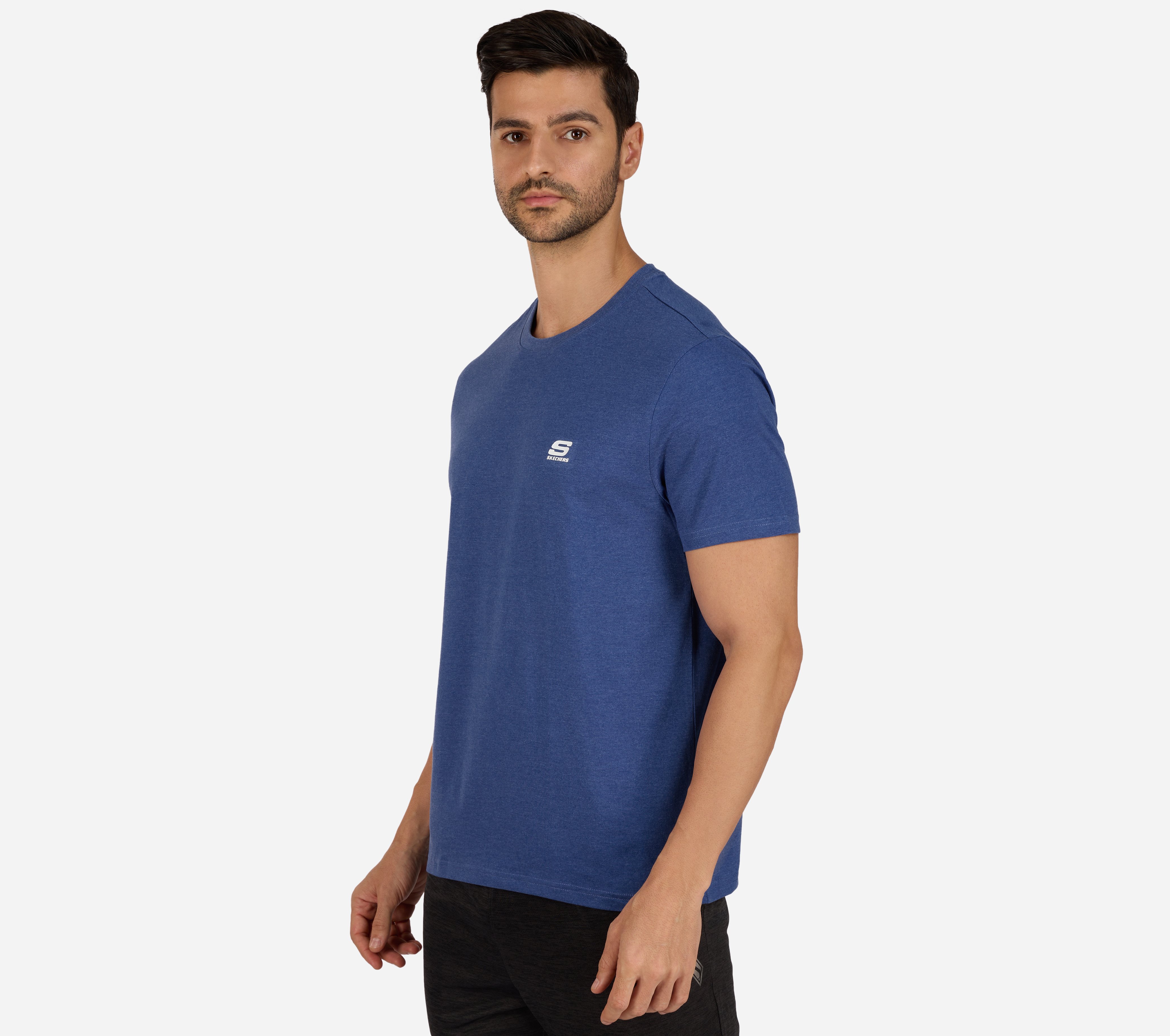 SS CREWNECK T-SHIRT-2PC PACK, WWHITE/BLUE Apparel Bottom View