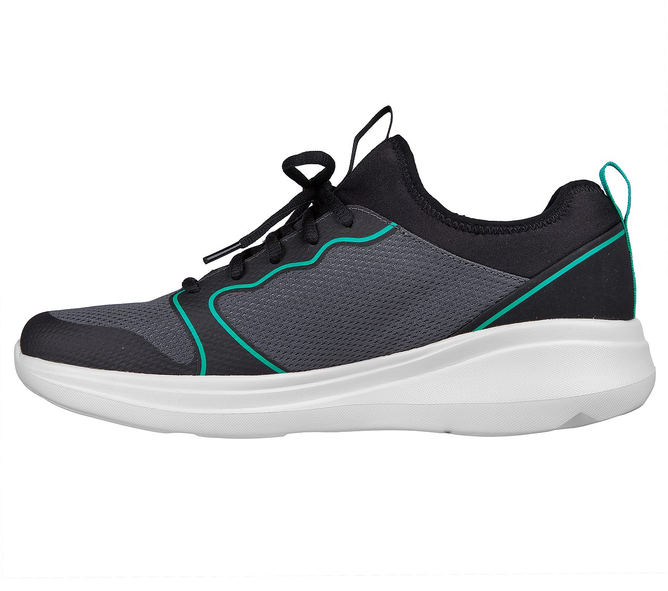 GO RUN FAST - VALIANCE, BLACK/GREEN Footwear Left View