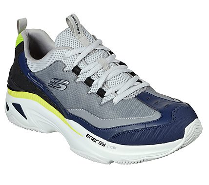 ENERGY RACER-SWIFT LIFT, GREY/NAVY Footwear Lateral View