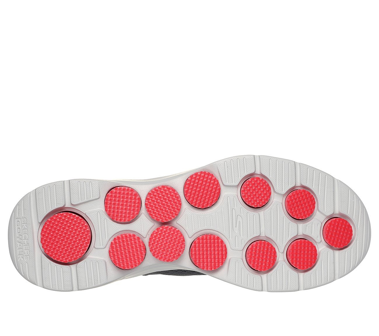 GO WALK 7, CHARCOAL/RED Footwear Bottom View