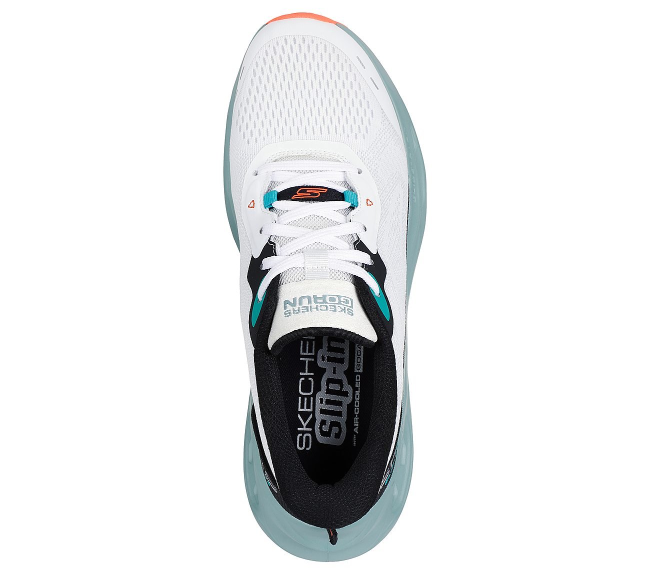 MAX CUSHIONING GLIDE-STEP - A, WHITE/MULTI Footwear Top View