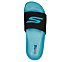 HYPER SLIDE - DERIVER, BLACK/TEAL Footwear Top View