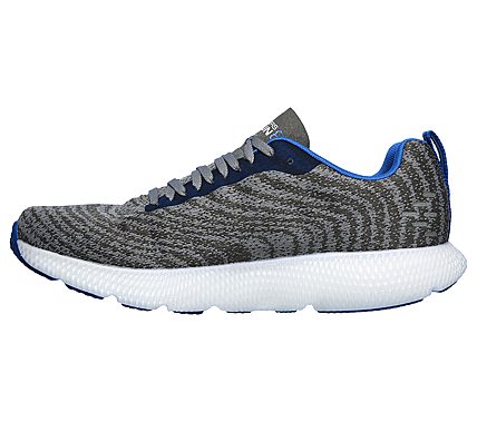 GO RUN 7+, CHARCOAL/BLUE Footwear Left View