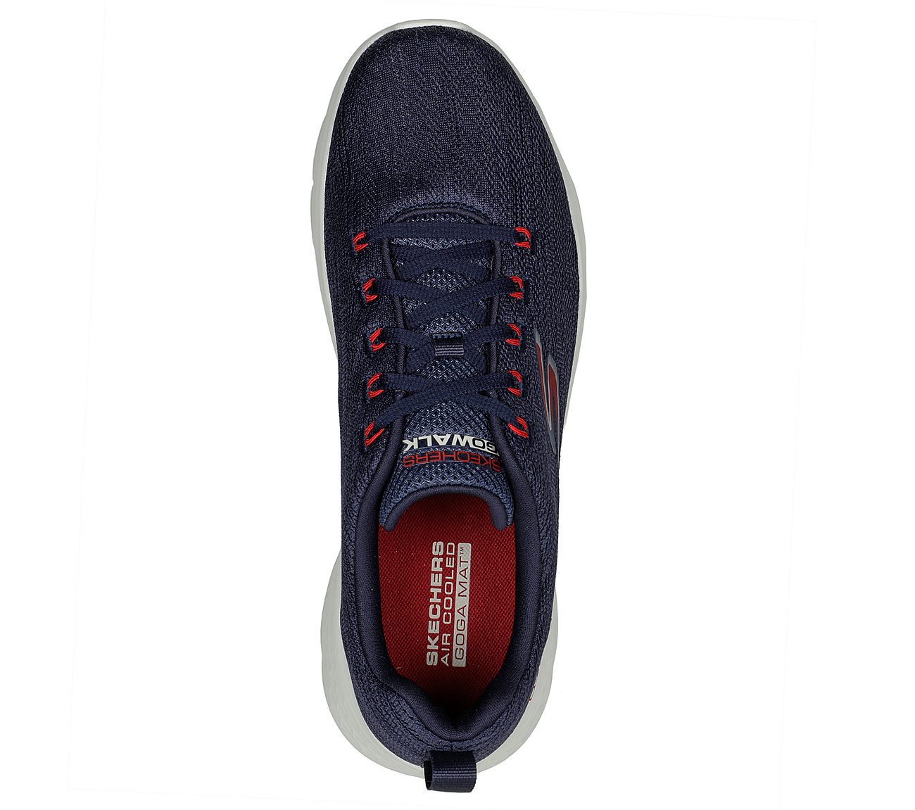 GO WALK FLEX, NAVY/RED Footwear Top View
