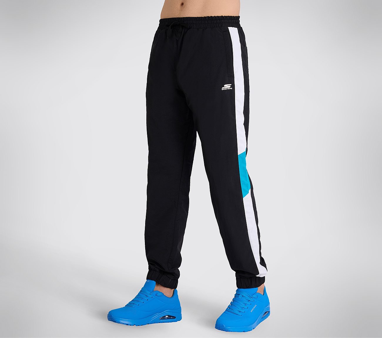 SKECHERS CUT & SEW JOGGER, WWHITE Apparel Top View