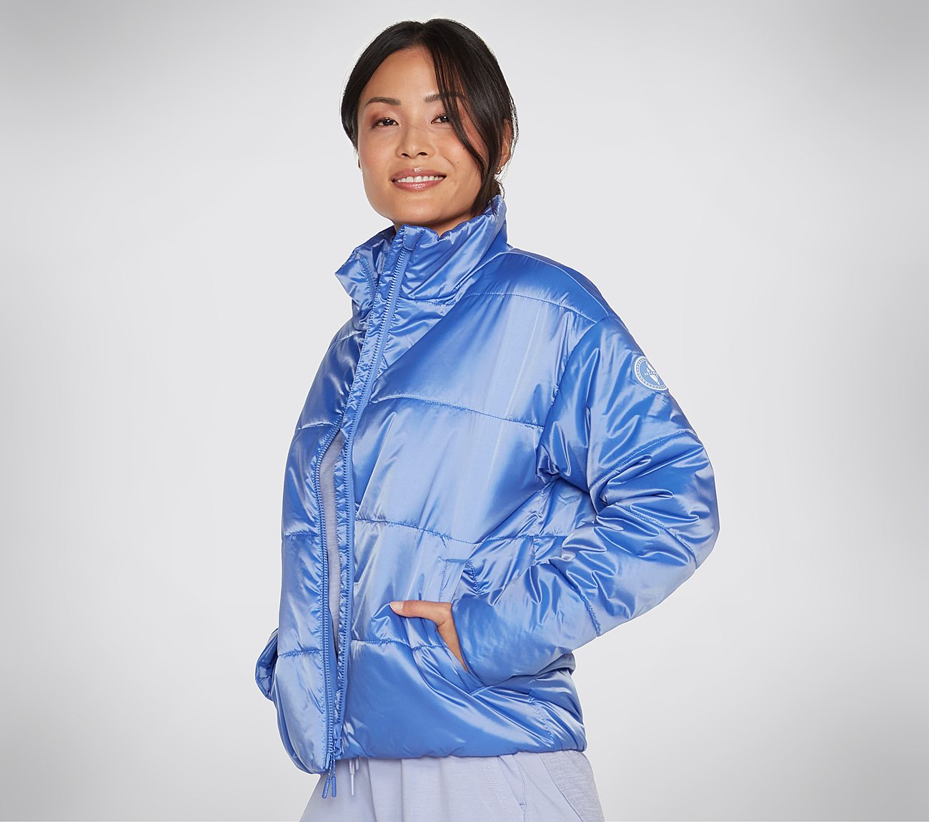GOWALK DIAMOND SLOPE JACKET, PERIWINKLE Apparels Bottom View