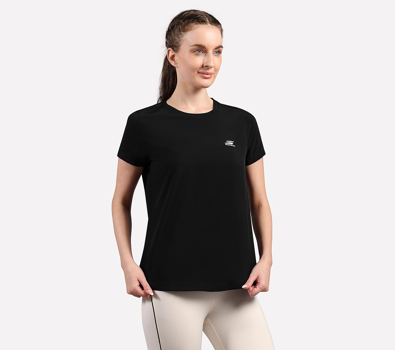 PERFORMANCE BOXY FIT T SHIRT, BLACK Apparel Bottom View