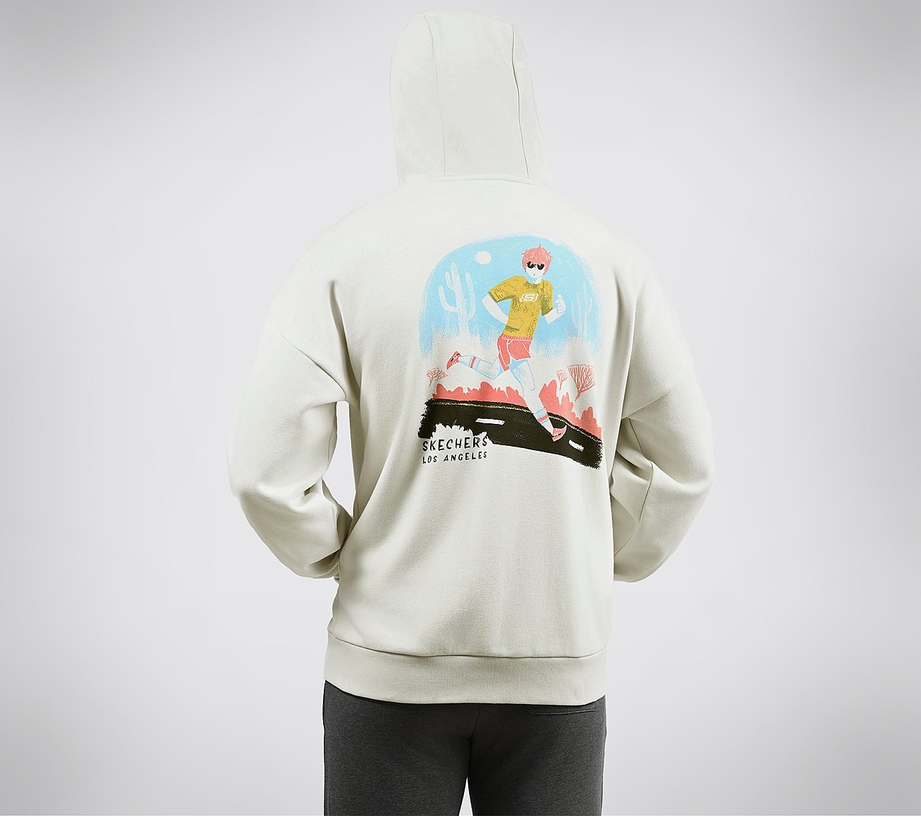AD BURN OFF HOODIE, OFF WHITE/GREY Apparels Right View