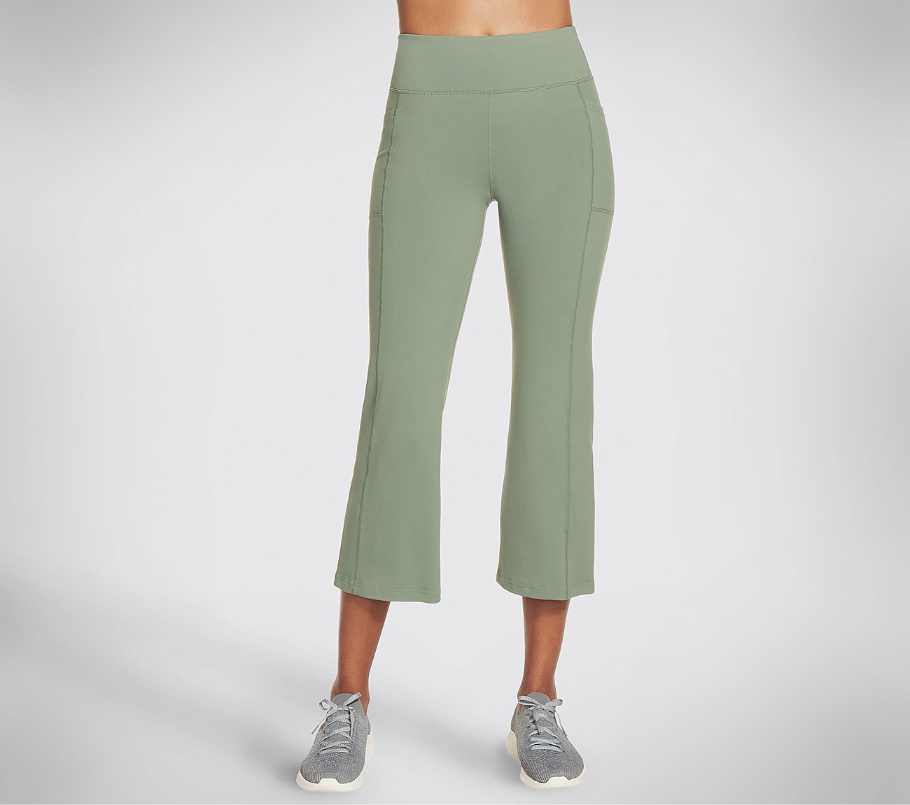 GOWALK HW CROP PANT, LIGHT GREEN Apparels Lateral View