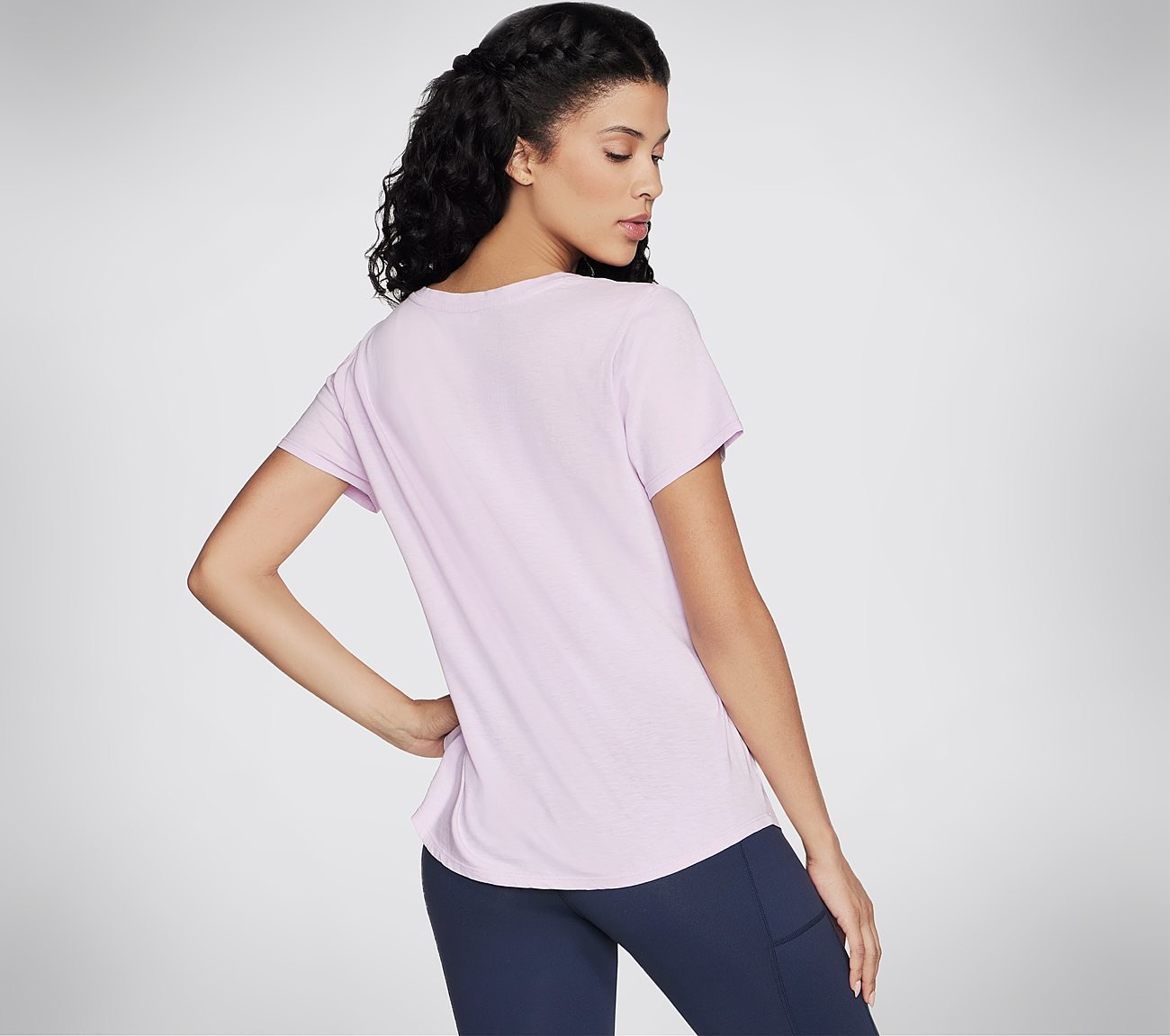 SKECH-BREEZE CASCADE SLUB T-SHIRT, BLACK Apparel Top View