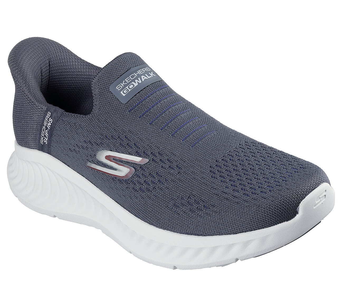 GO WALK NOW - SAUNTERED, CCHARCOAL Footwear Right View