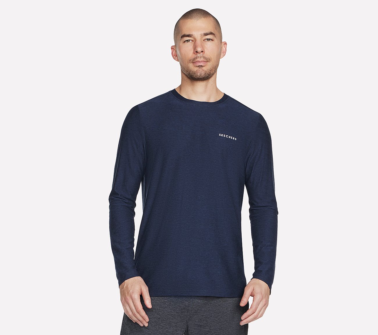 GODRI ALL DAY L/S T-SHIRT, NNNAVY Apparels Lateral View