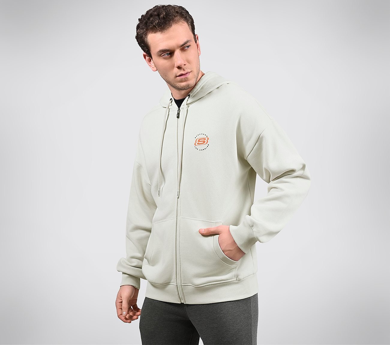 AD BURN OFF HOODIE, OFF WHITE/GREY Apparels Bottom View