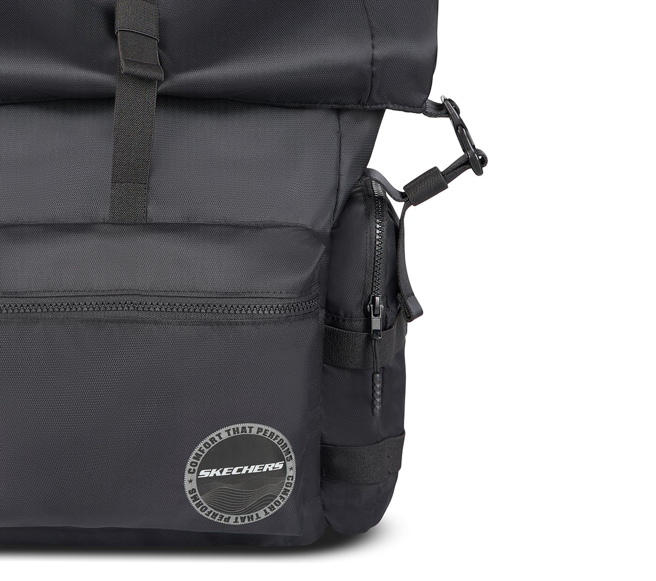 SKECHERS ROLLTOP BACKPACK, BLACK