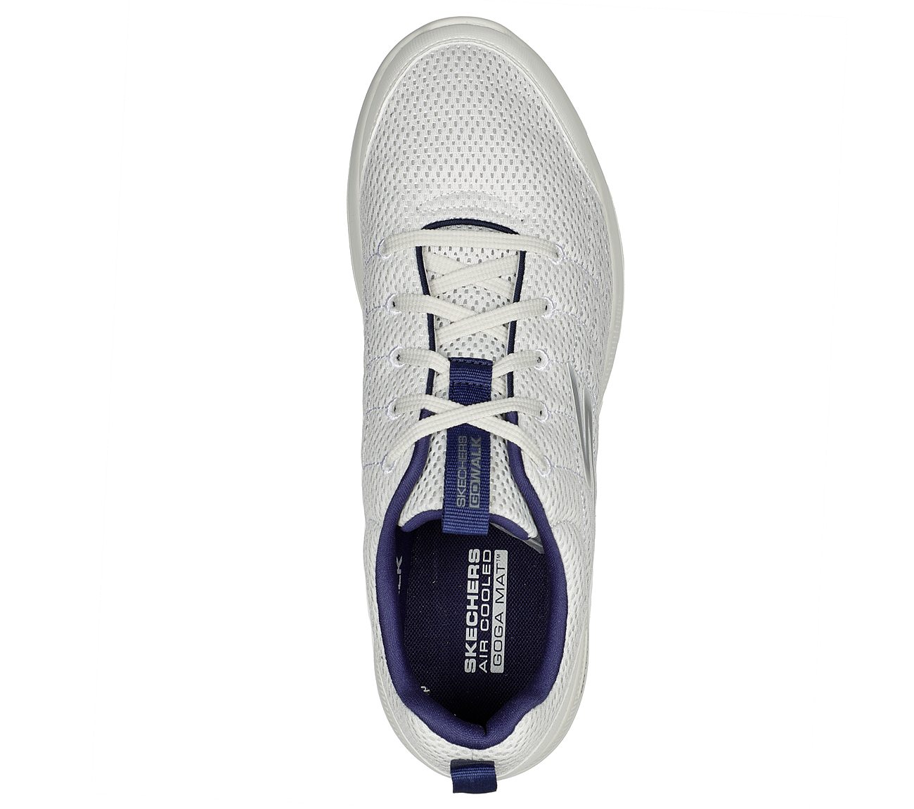 GO WALK STABILITY - ADVANCEME, WHITE/NAVY Footwear Top View