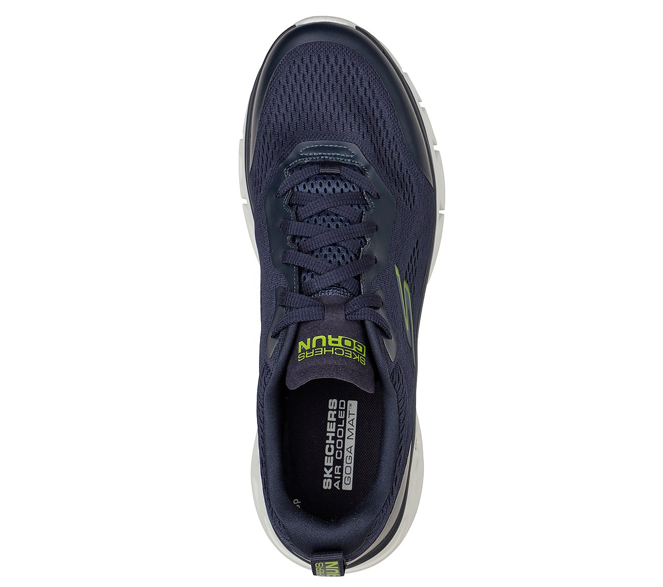 GO RUN GLIDE-STEP FLEX, NAVY/LIME Footwear Top View