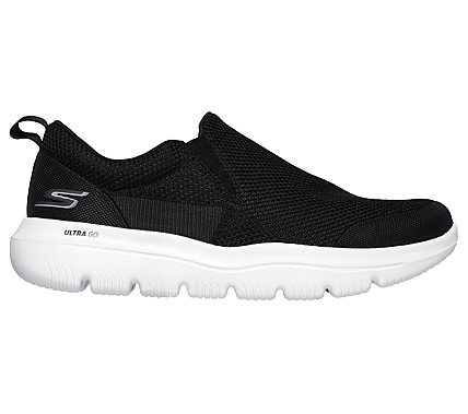 GO WALK EVOLUTION ULTRA-IMPEC, BLACK/WHITE Footwear Right View