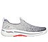 GO WALK ARCH FIT-LUNAR VIEWS, GREY/CORAL Footwear Lateral View