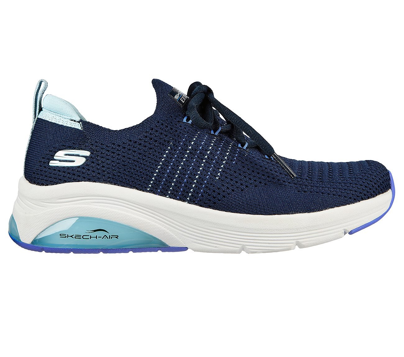 SKECH-AIR EXTREME 2.0-TIMELES, NAVY/LIGHT BLUE Footwear Lateral View