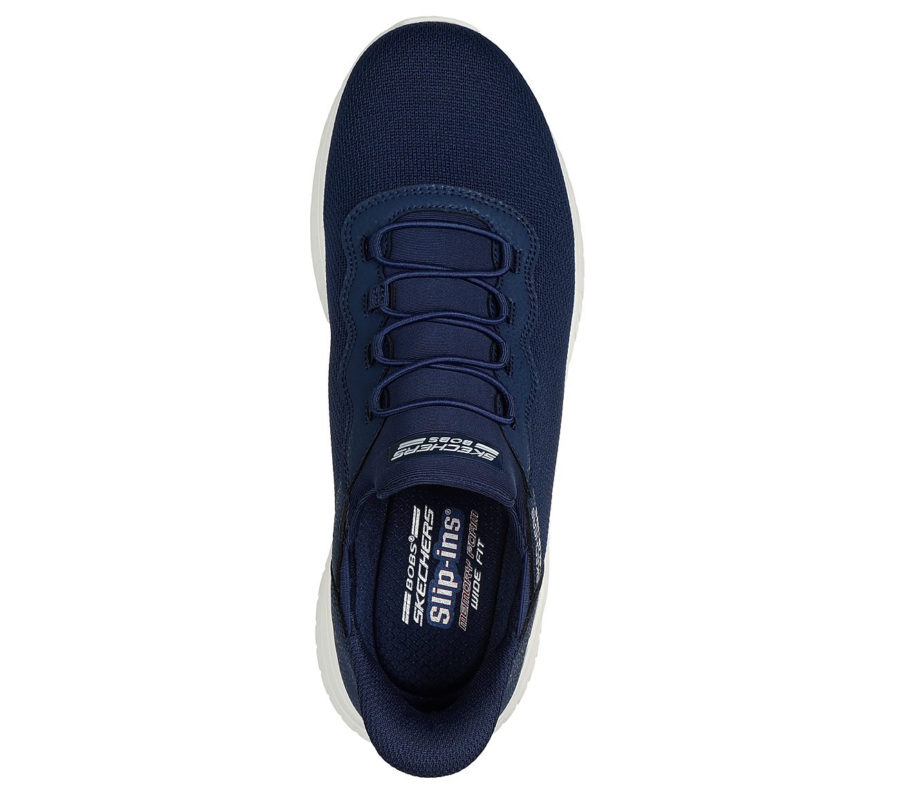 SKECHERS SLIP-INS: BOBS SPORT SQUAD CHAOS- Daily Hype, NAVY Footwear Top View