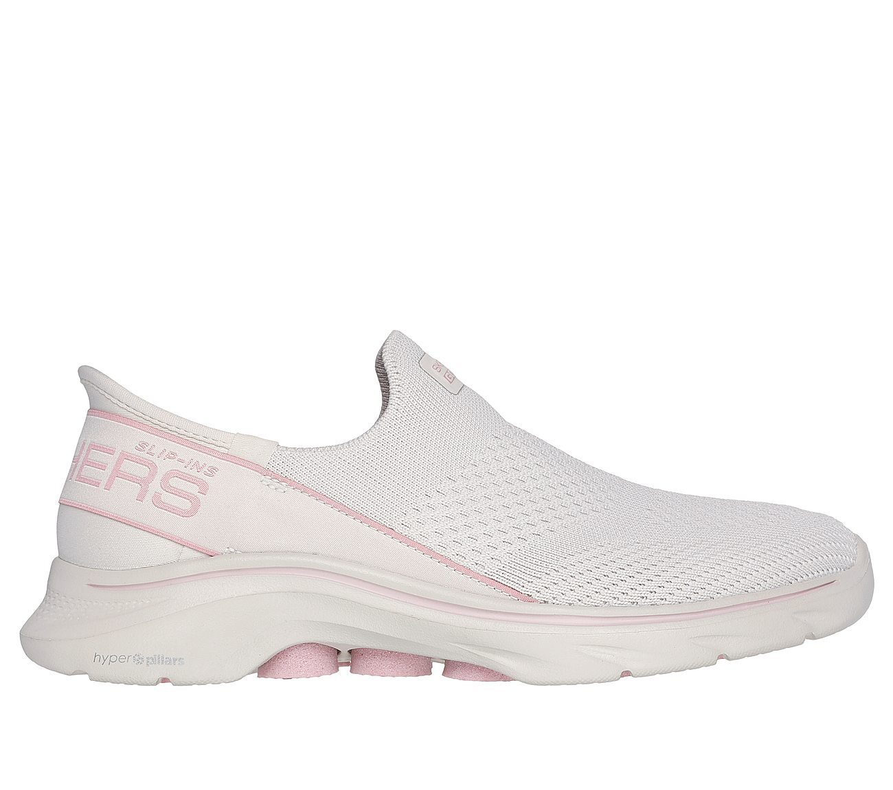GO WALK 7 - MIA, NATURAL/PINK Footwear Lateral View
