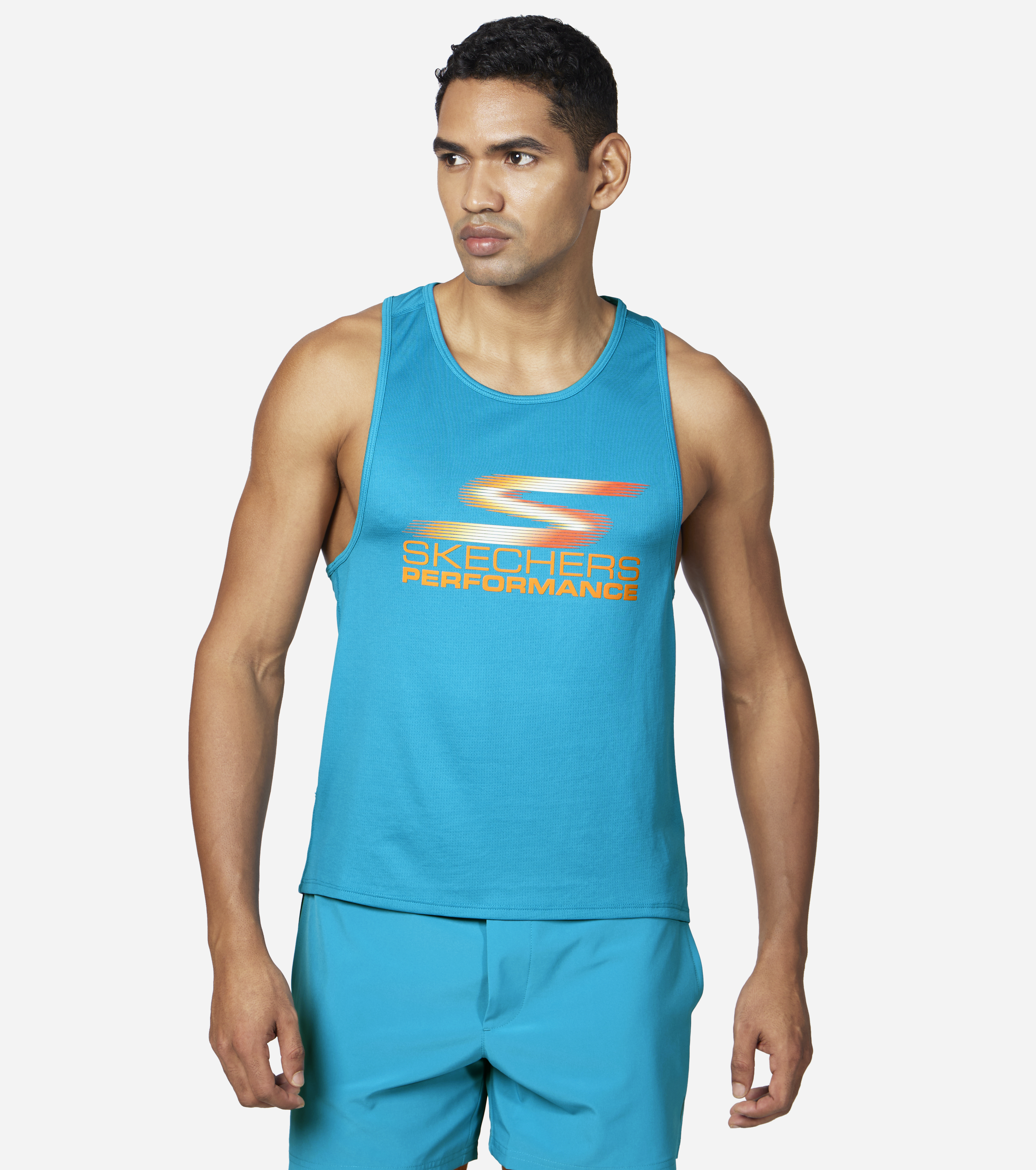 MEN'S ELITE SINGLET, ROYAL/BLUE Apparels Lateral View