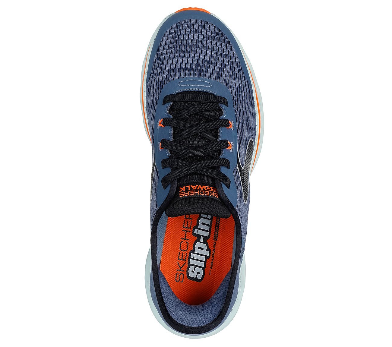 GO WALK GLIDE-STEP 2.0 - ZAND, NAVY/ORANGE Footwear Top View