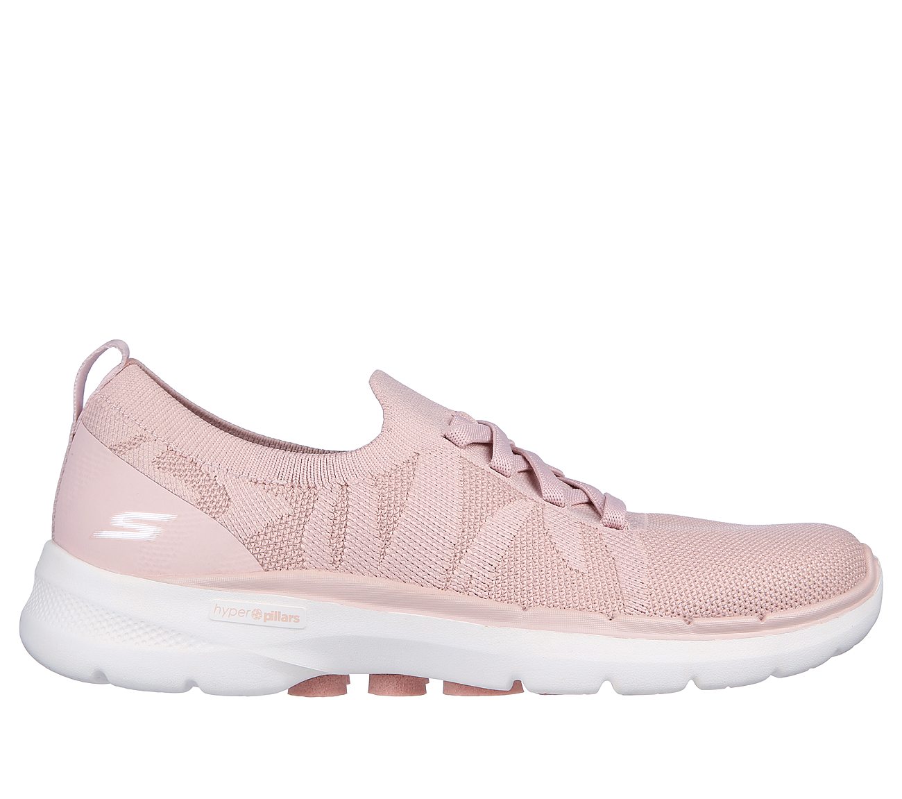 Skechers Mauve Go Walk 6 Pristine Sunset Womens Lace Up