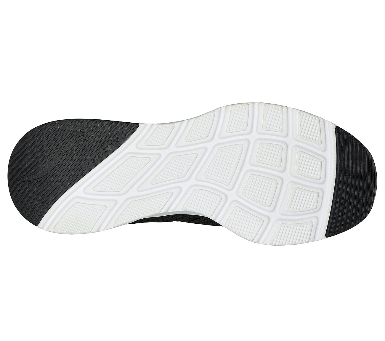 SKECH-AIR COURT, BLACK/WHITE Footwear Bottom View