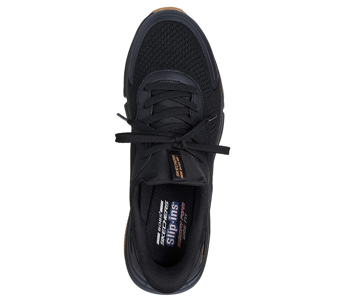 BOBS SPARROW FLEX-STEADY EDGE, BBLACK Footwear Top View