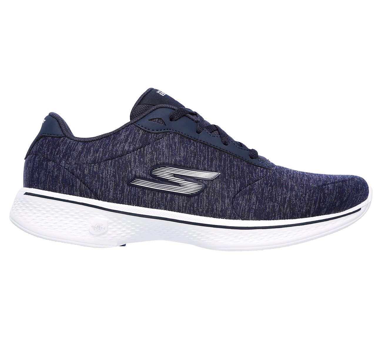 GO WALK 4 - SERENITY, NAVY/WHITE Footwear Lateral View
