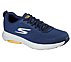 GO RUN VIZ TECH-CULMINATED, NAVY/YELLOW Footwear Lateral View
