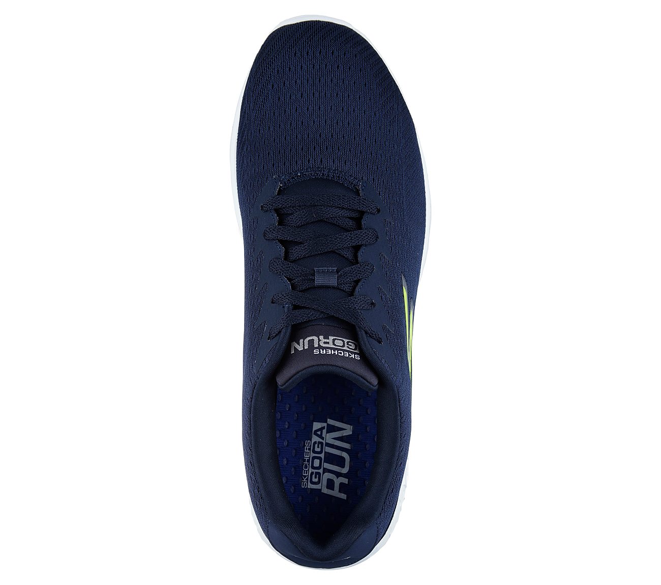 GO RUN 400, NAVY/LIME Footwear Top View