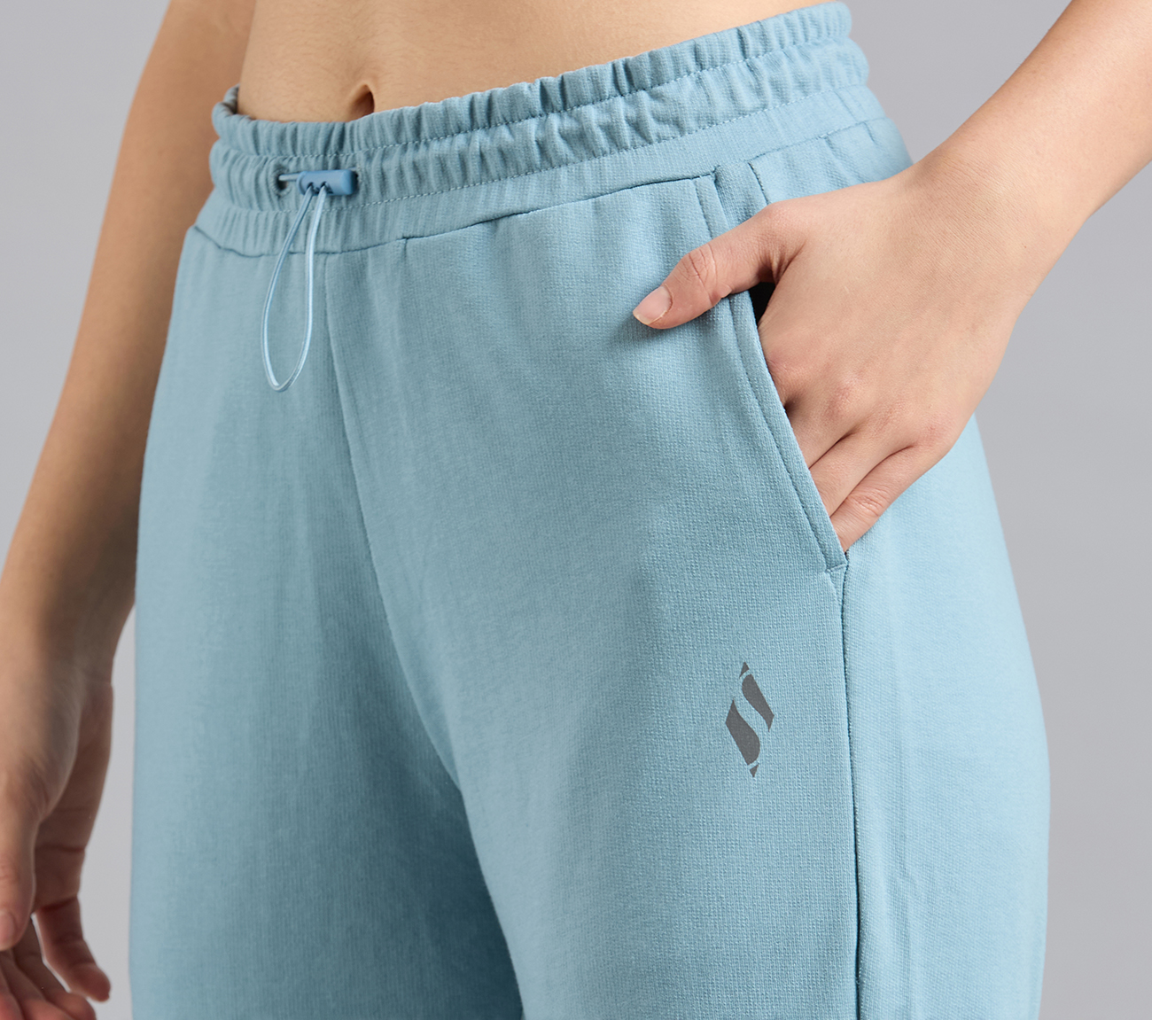 BASIC FIT BRANDED JOGGER, GRAY/AQUA/PINK Apparels Right View