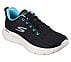 GO WALK FLEX - STRIKING LOOK, BLACK/AQUA