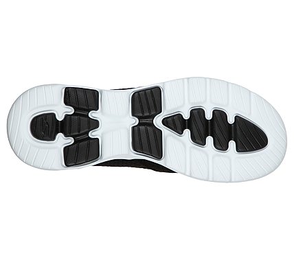 GO WALK 5 - APPRIZE, BLACK/WHITE Footwear Bottom View