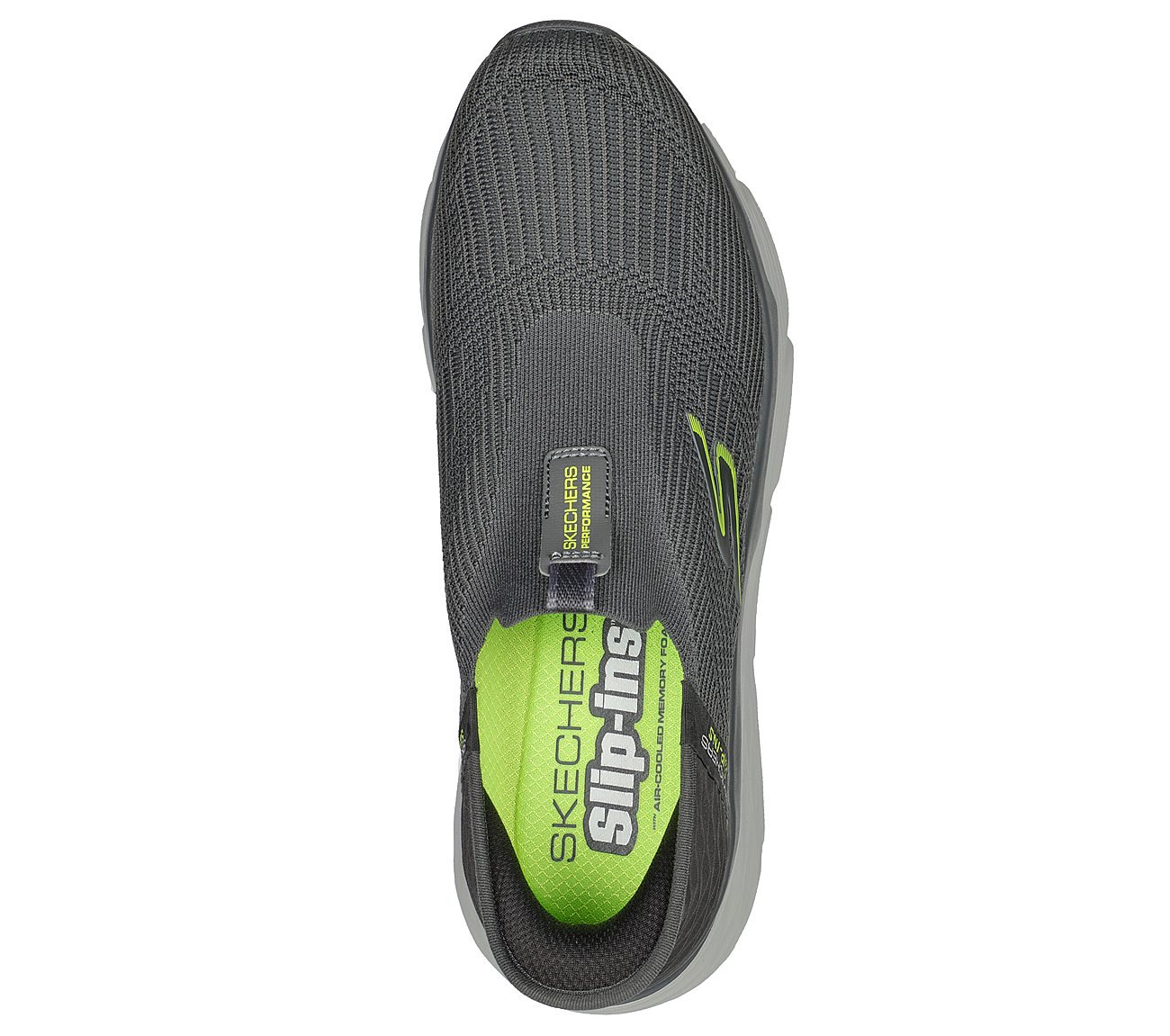 SKECHERS SLIP-INS: MAX CUSHIONING - ADVANTAGEOUS, GREY Footwear Top View