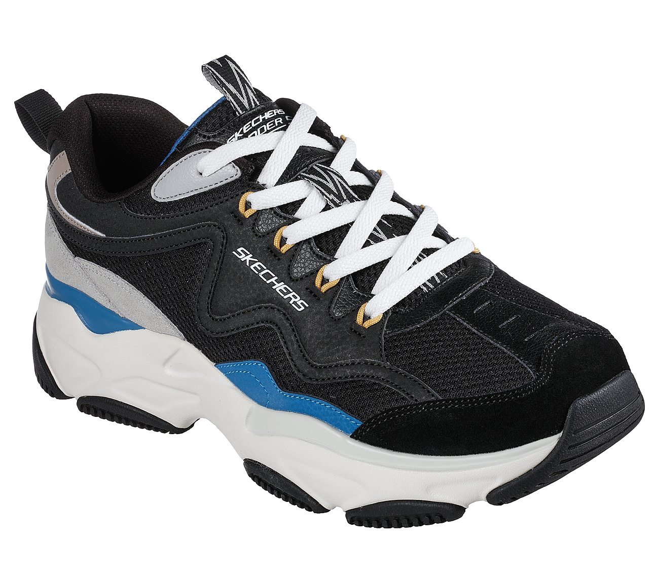 LANDER S, BLACK/WHITE Footwear Lateral View