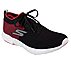 GO RUN 6, BLACK/RED Footwear Lateral View