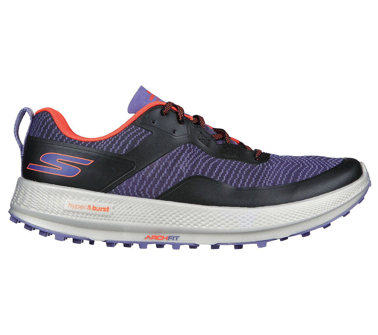 GO RUN RAZOR TRL - 2, BLACK/ORANGE Footwear Lateral View