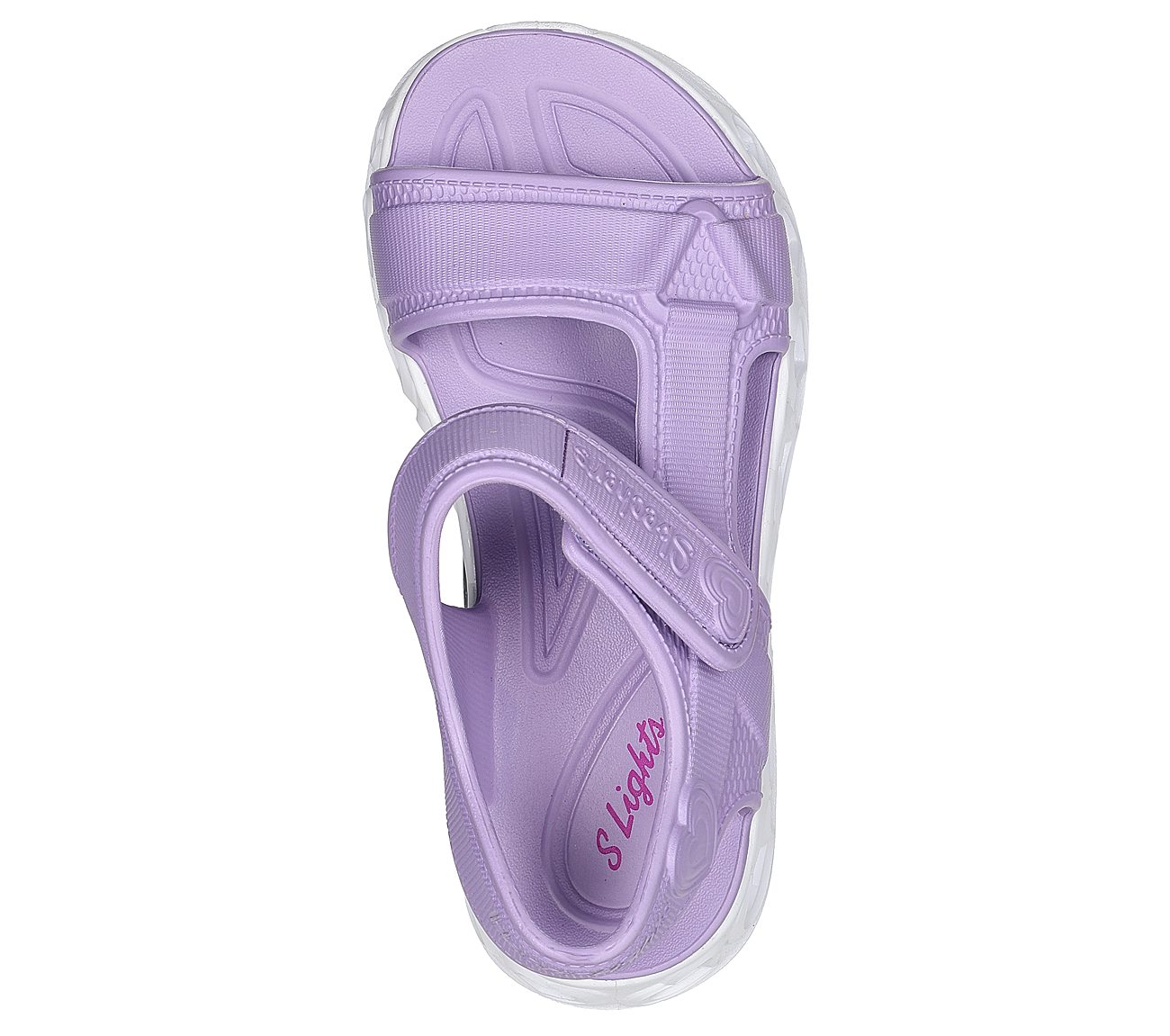 HEART LIGHTS SANDALS - ALWAYS, LAVENDER Footwear Top View